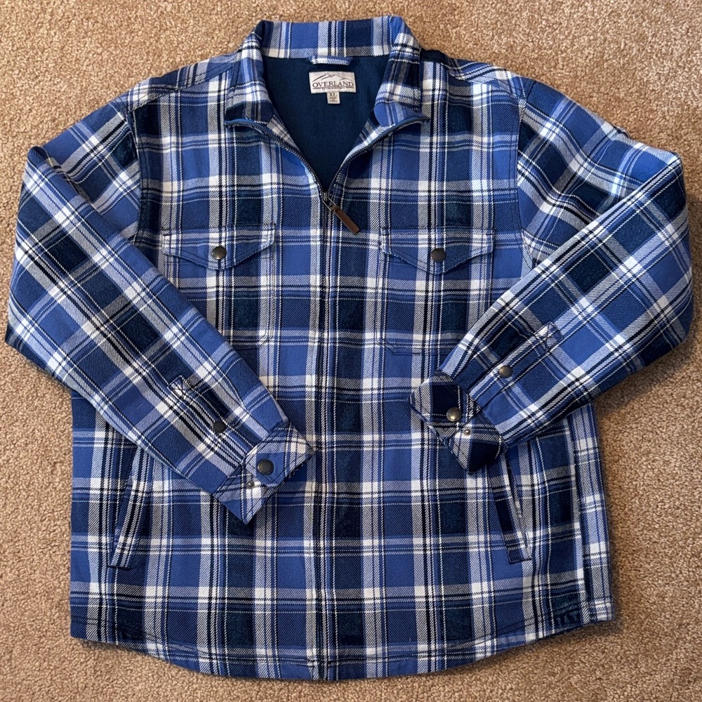 Blue Plaid Shirt Jacket